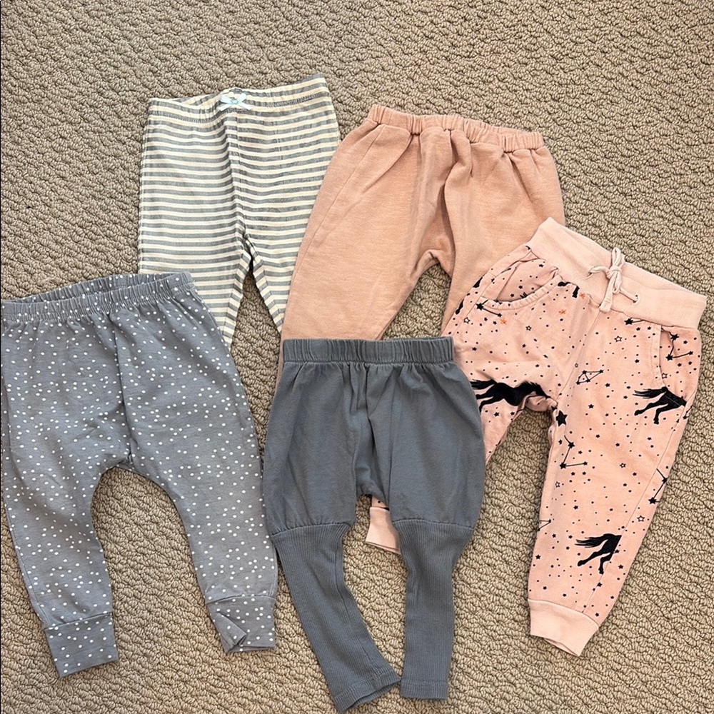 Kids' Assorted Color Bottoms bundle size 6-12 months.